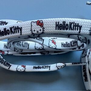 NEW Hello Kitty Shoelaces 58” – White Red Bow Logo Laces for Sneakers/Boots
